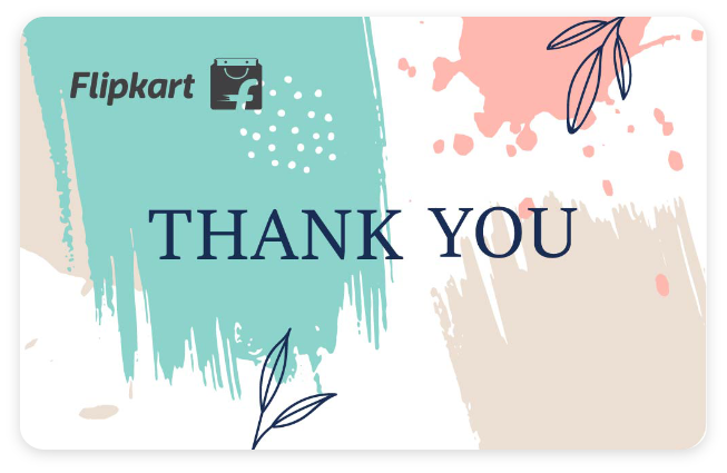 Flipkart gift card design