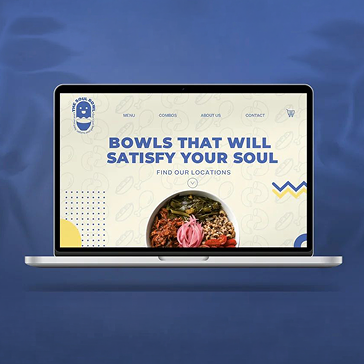 Food brand website design mockup