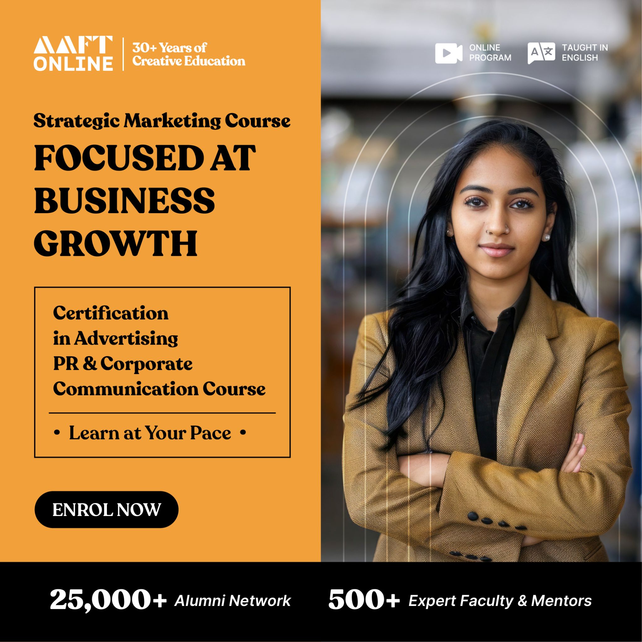AAFT Online — strategic marketing course ad